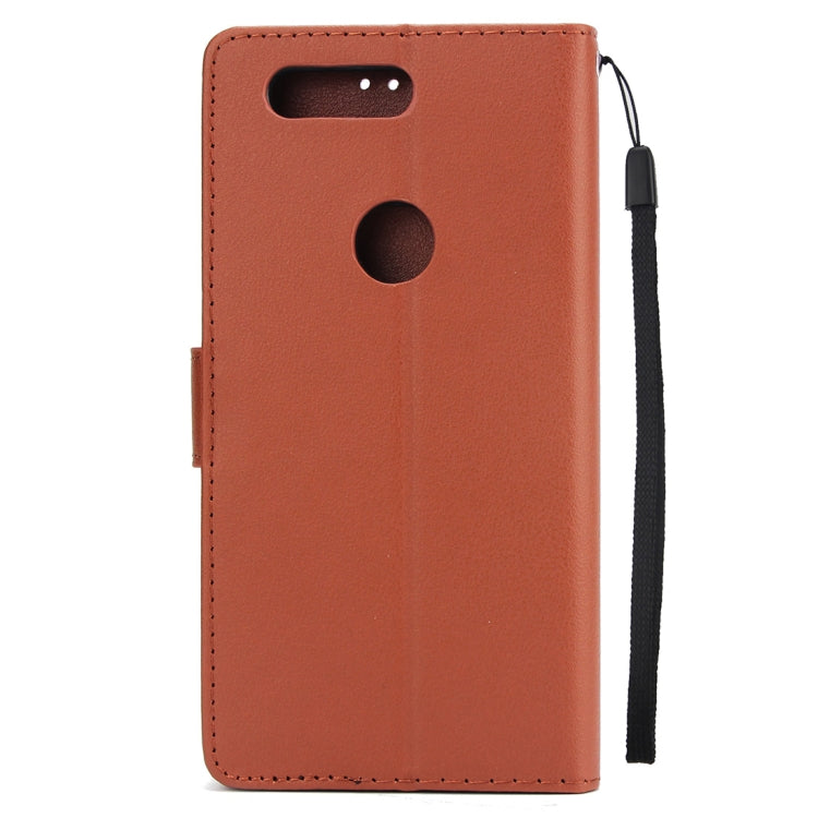 Knead Skin Texture Horizontal Flip Leather Case for Huawei P smart (Enjoy 7S), with Photo Frame & Holder & Card Slots & Wallet & Lanyard