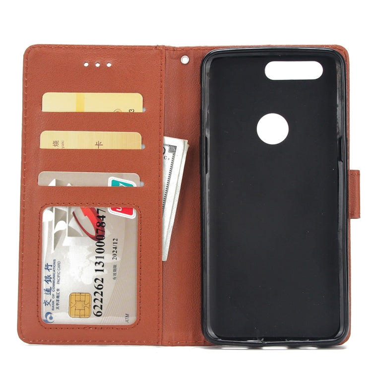 Knead Skin Texture Horizontal Flip Leather Case for Huawei P smart (Enjoy 7S), with Photo Frame & Holder & Card Slots & Wallet & Lanyard