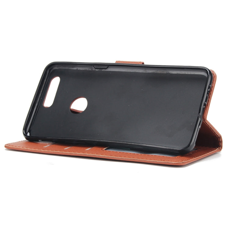 Knead Skin Texture Horizontal Flip Leather Case for Huawei P smart (Enjoy 7S), with Photo Frame & Holder & Card Slots & Wallet & Lanyard