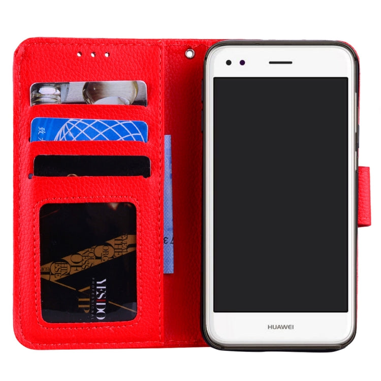 Litchi Texture Horizontal Flip Leather Case for Huawei P9 Lite mini & Enjoy 7 & Y6 Pro 2017 , with Wallet & Holder & Card Slots & Lanyard