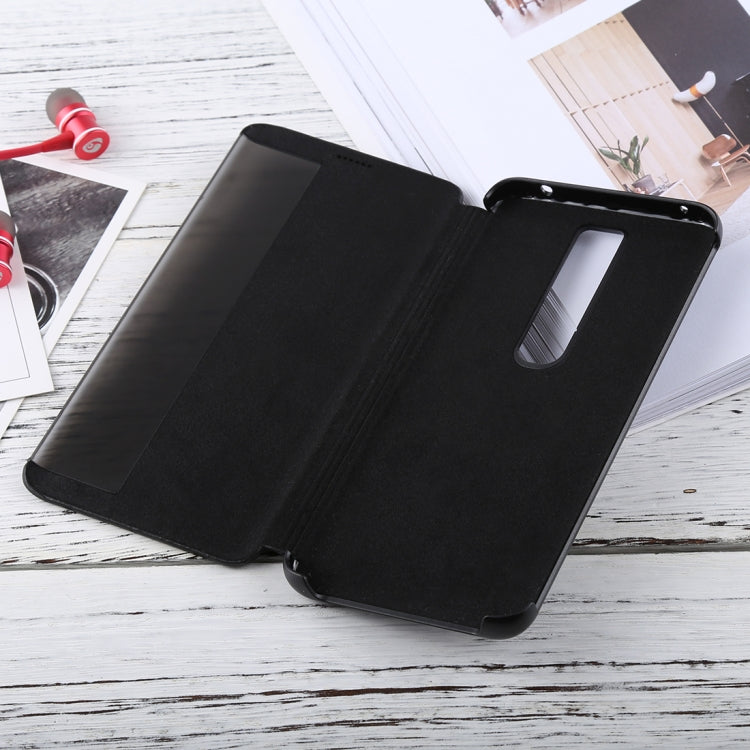 Litchi Texture PC + PU Horizontal Flip Case for Huawei Mate RS, with Smart View Window and Sleep Wake-up Function