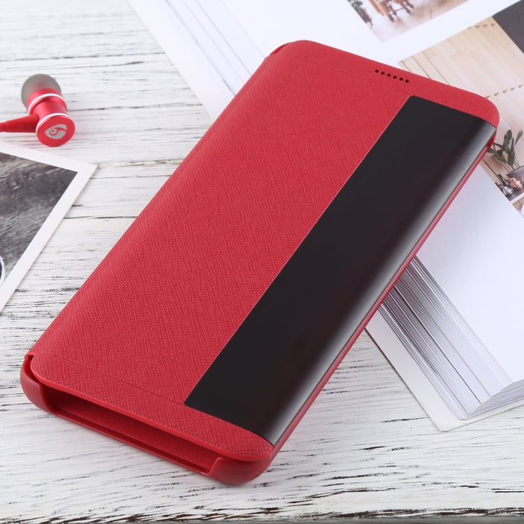Litchi Texture PC + PU Horizontal Flip Case for Huawei Mate RS, with Smart View Window and Sleep Wake-up Function
