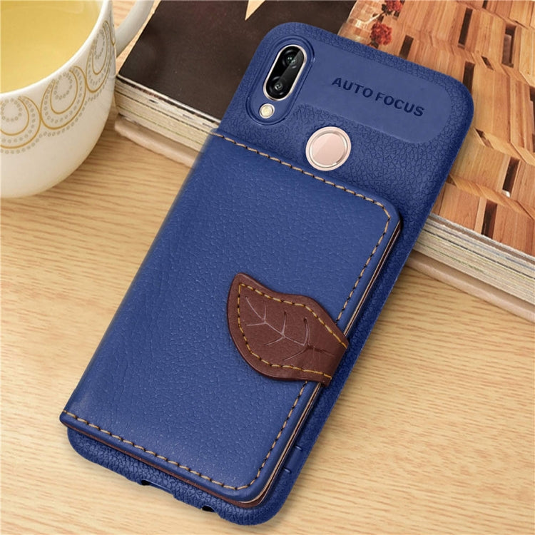 Leaf Style Magnetic Leather Case for Huawei P20 Lite / Nova 3e, with Holder & Card Slots & Wallet & Photo Frame