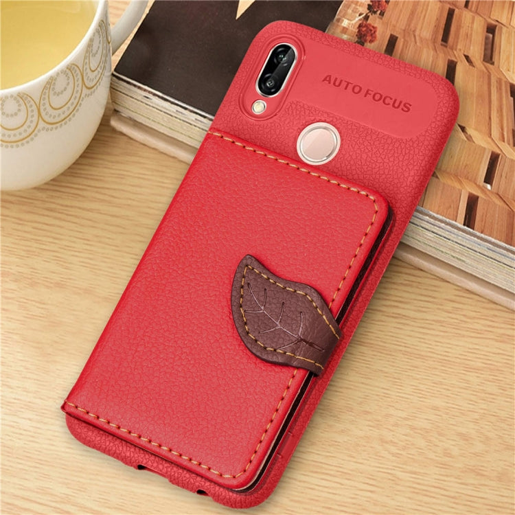 Leaf Style Magnetic Leather Case for Huawei P20 Lite / Nova 3e, with Holder & Card Slots & Wallet & Photo Frame