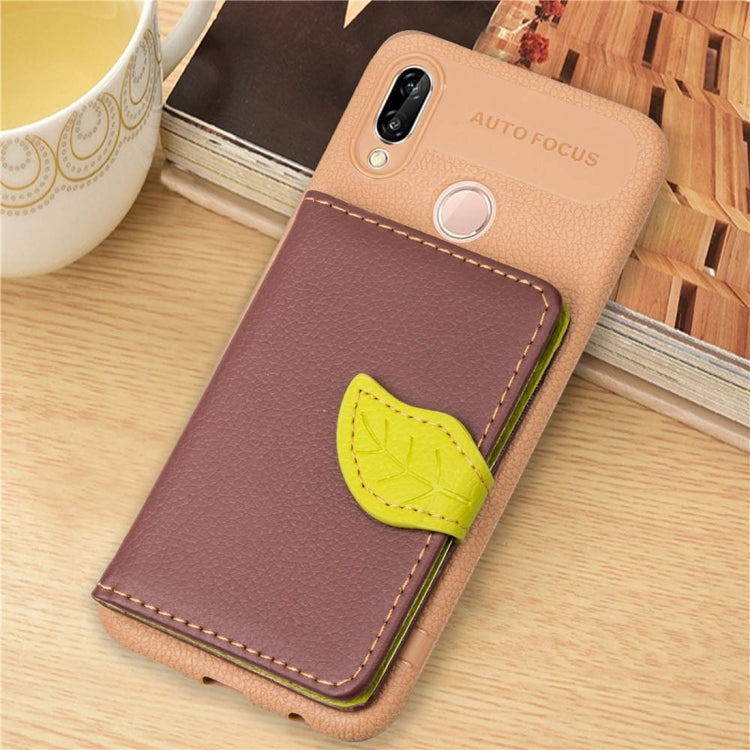 Leaf Style Magnetic Leather Case for Huawei P20 Lite / Nova 3e, with Holder & Card Slots & Wallet & Photo Frame