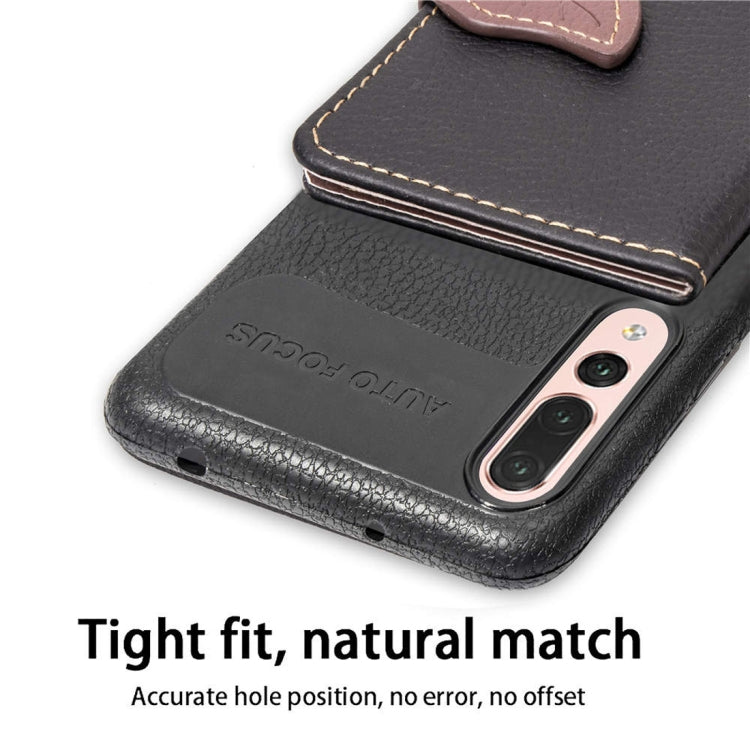 Leaf Style Magnetic Leather Case for Huawei P20 Pro, with Holder & Card Slots & Wallet & Photo Frame