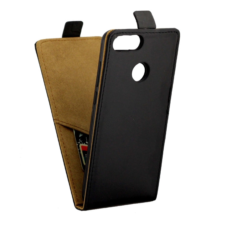 Business Style Vertical Flip TPU Leather Case  for Huawei Honor 9 Lite , with Card Slot (Black)