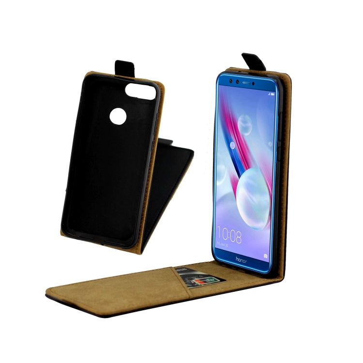 Business Style Vertical Flip TPU Leather Case  for Huawei Honor 9 Lite , with Card Slot (Black)