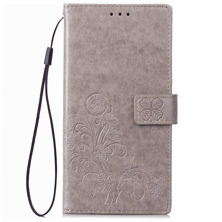 Lucky Clover Pressed Flowers Pattern Leather Case for Huawei Y5 Prime (2018), with Holder & Card Slots & Wallet & Hand Strap