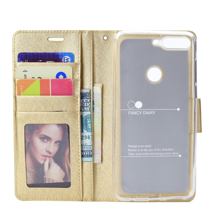 Silk Texture Horizontal Flip Leather Case for Huawei Honor 7A / Y6 Prime (2018) / Y6 Pro (2018), with Holder & Card slots & Wallet & Photo Frame