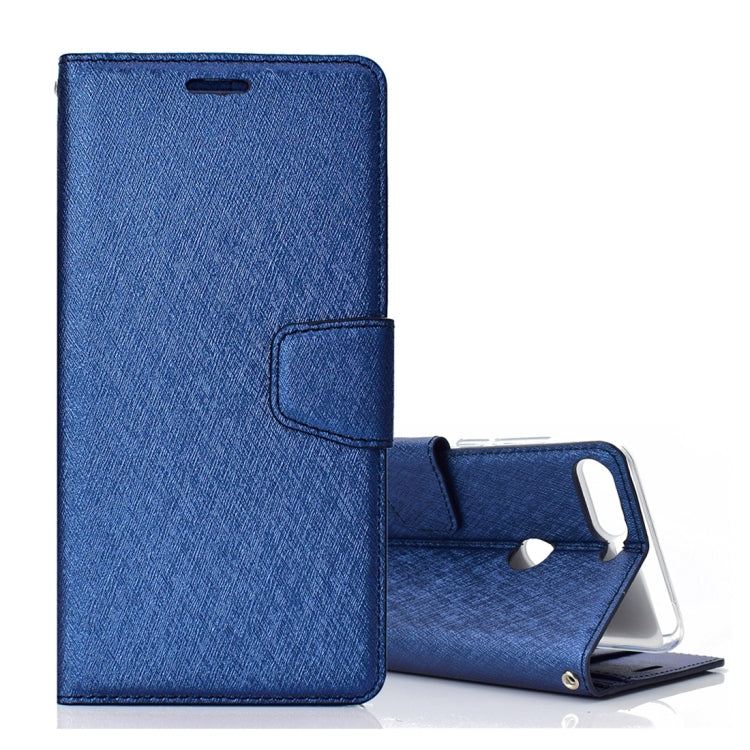 Silk Texture Horizontal Flip Leather Case for Huawei Y7 Prime (2018) / Honor 7C / Enjoy 8, with Holder & Card slots & Wallet & Photo Frame
