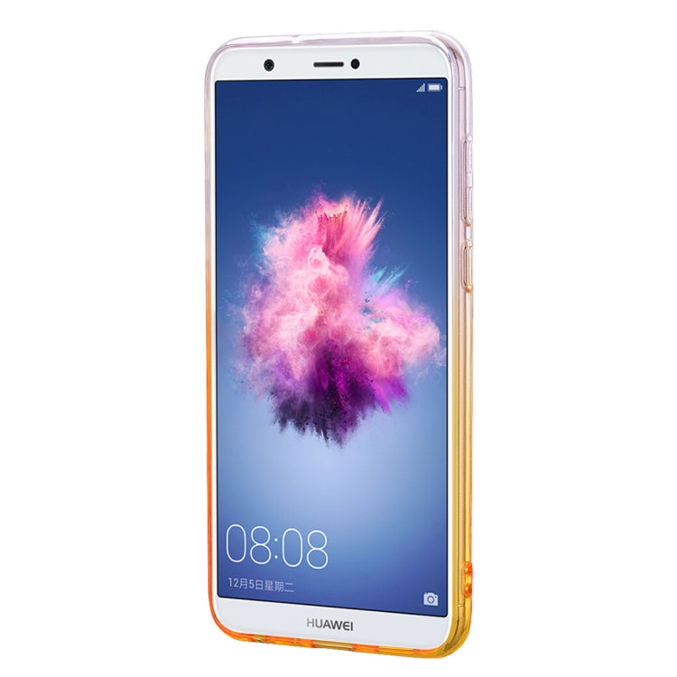 Heart Pattern Diamond Texture TPU Protector Back Cover Case for Huawei P smart (Enjoy 7S)