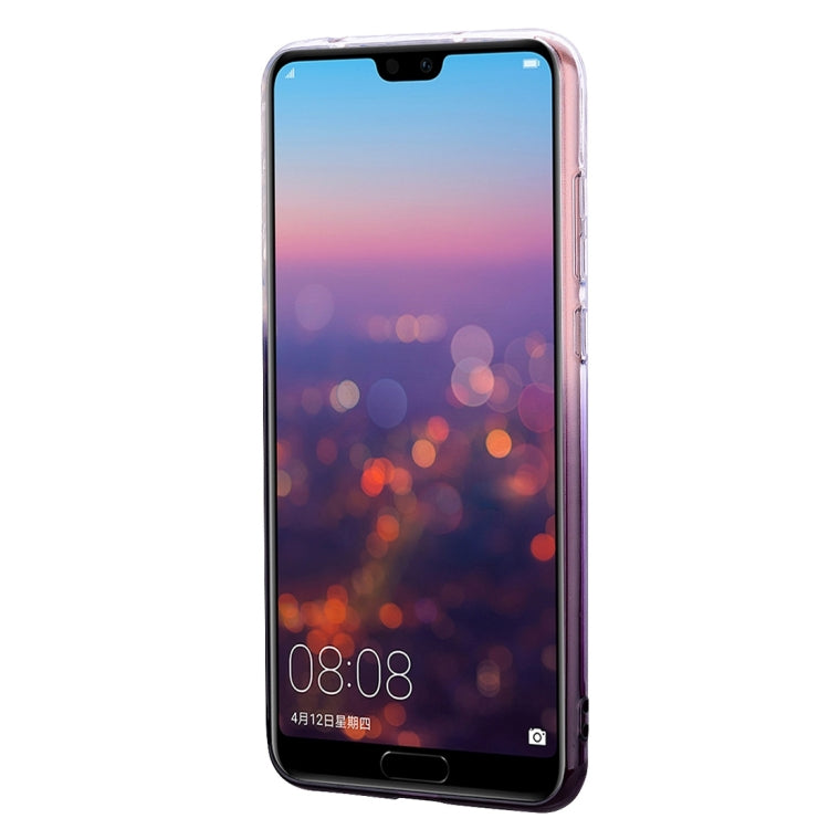 Heart Pattern Diamond Texture TPU Protector Back Cover Case for Huawei P20