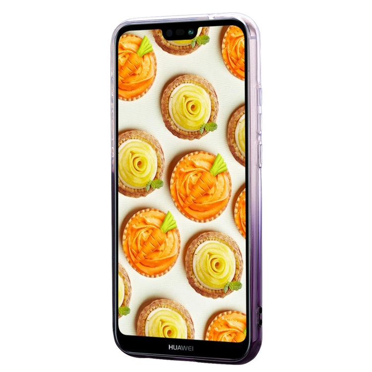 Heart Pattern Diamond Texture TPU Protector Back Cover Case for Huawei P20 Lite