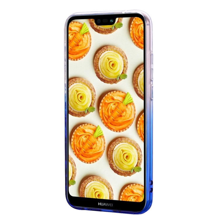 Heart Pattern Diamond Texture TPU Protector Back Cover Case for Huawei P20 Lite