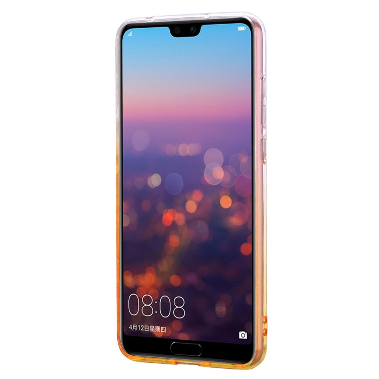 Heart Pattern Diamond Texture TPU Protector Back Cover Case for Huawei P20 Pro