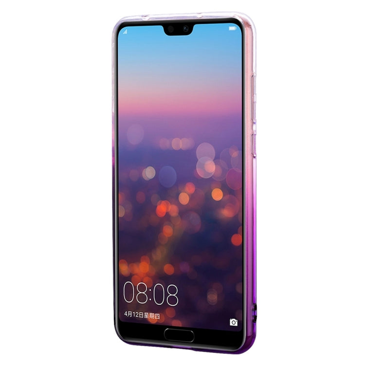 Heart Pattern Diamond Texture TPU Protector Back Cover Case for Huawei P20 Pro