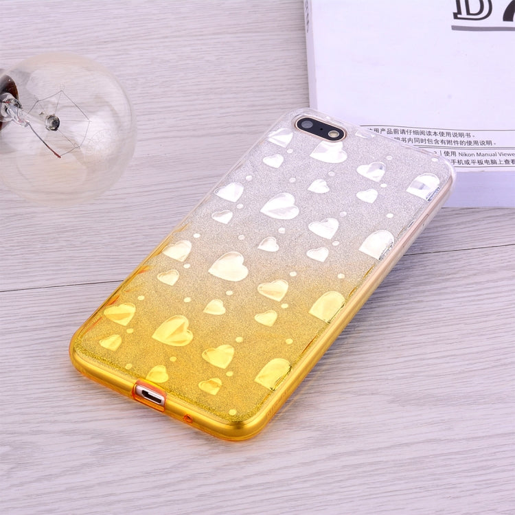 Heart Pattern Diamond Texture TPU Protector Back Cover Case for Huawei Y9 (2018)