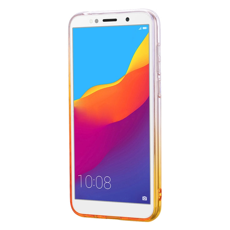 Heart Pattern Diamond Texture TPU Protector Back Cover Case for Huawei Y5 Prime (2018)