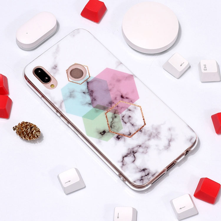 Marble Pattern TPU Soft Protective Case For Huawei P20 Lite / Nova 3e