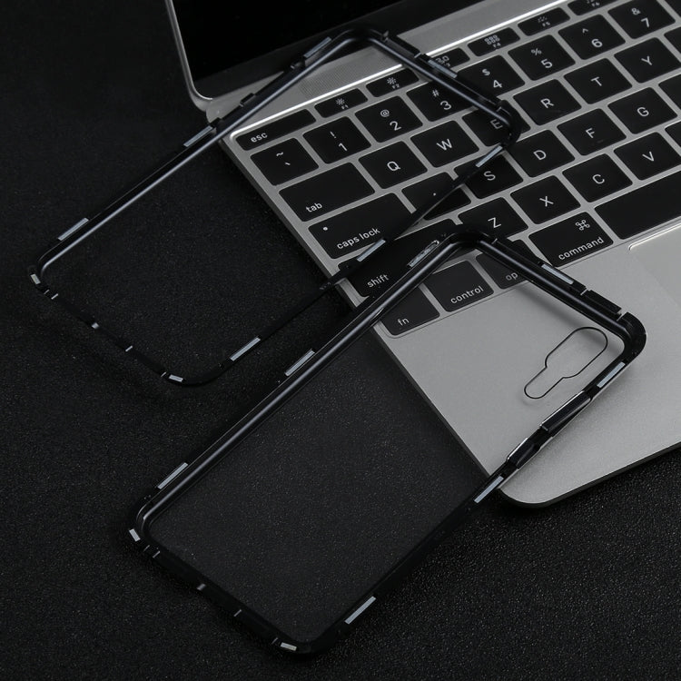 Magnetic Metal Frame Tempered Glass Case for Huawei P20