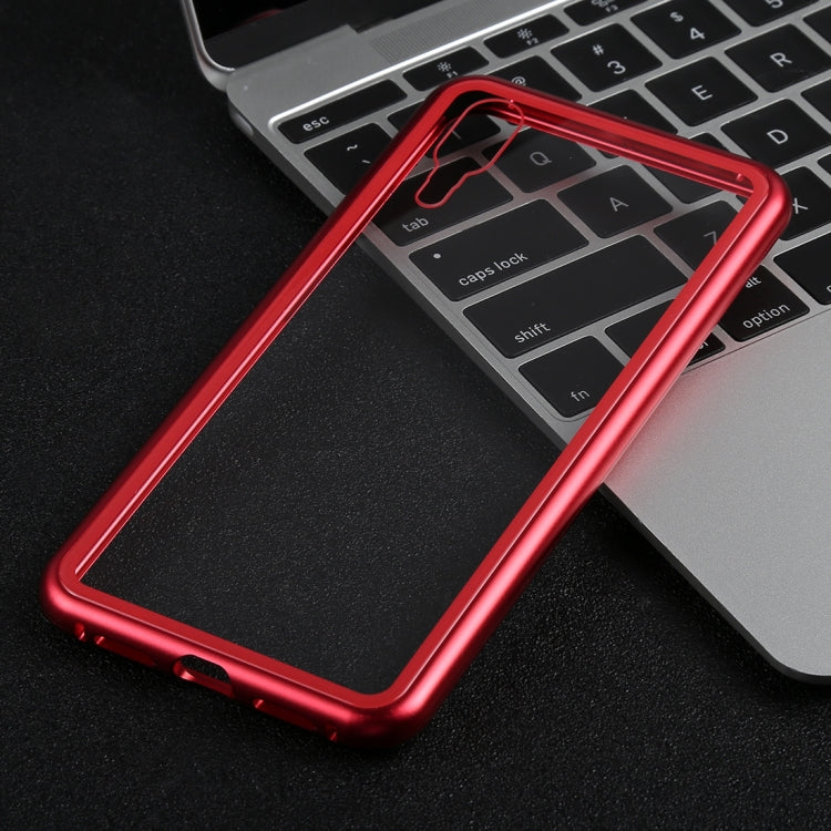 Magnetic Metal Frame Tempered Glass Case for Huawei P20