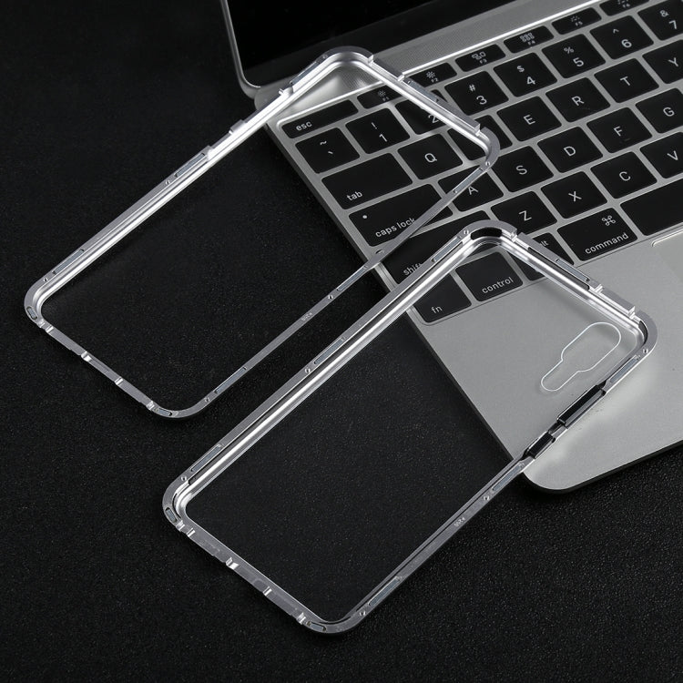 Magnetic Metal Frame Tempered Glass Case for Huawei P20