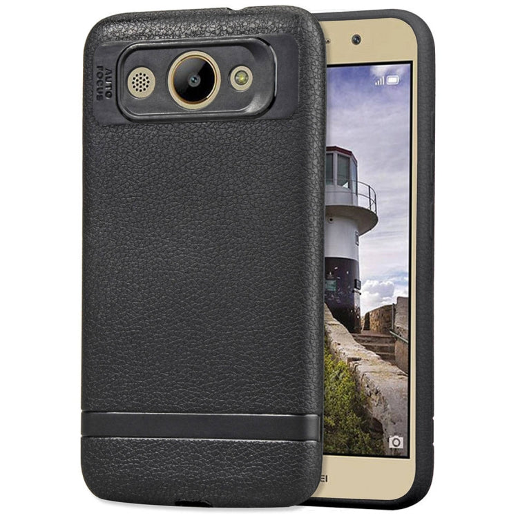 Litchi Texture TPU Shockproof Case for Huawei Y3 (2018)