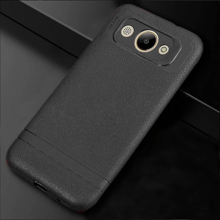 Litchi Texture TPU Shockproof Case for Huawei Y3 (2018)