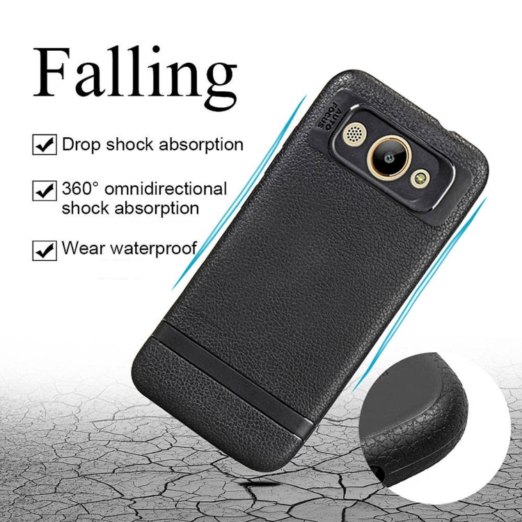 Litchi Texture TPU Shockproof Case for Huawei Y3 (2018)