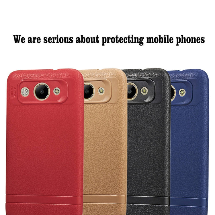Litchi Texture TPU Shockproof Case for Huawei Y3 (2018)