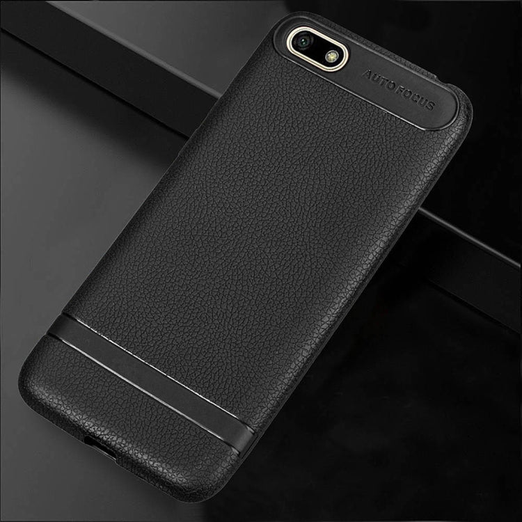 Litchi Texture TPU Shockproof Case for Huawei Y5 Prime (2018)