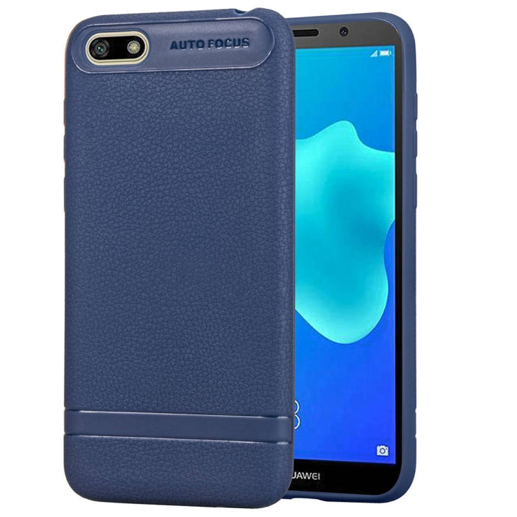 Litchi Texture TPU Shockproof Case for Huawei Y5 Prime (2018)