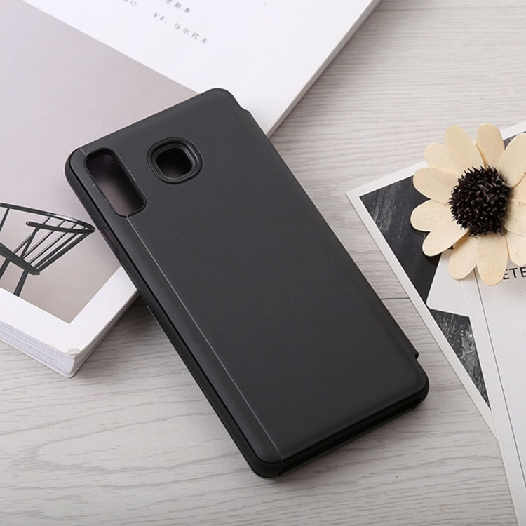 Mirror Clear View Horizontal Flip PU Leather Case for Huawei Nova 3, with Holder