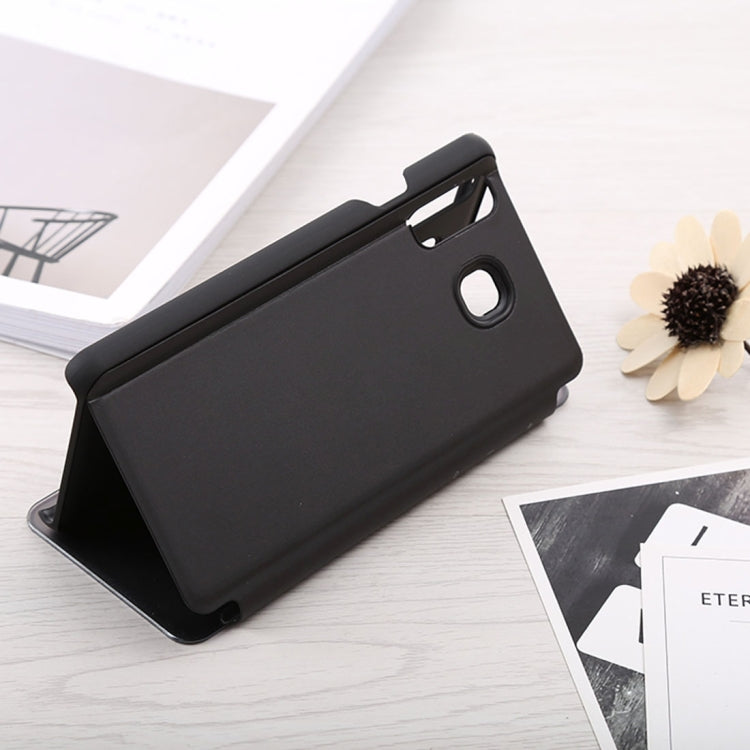 Mirror Clear View Horizontal Flip PU Leather Case for Huawei Nova 3, with Holder