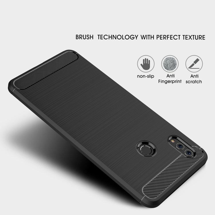 Brushed Texture Carbon Fiber Shockproof TPU Case for Huawei Honor Note 10
