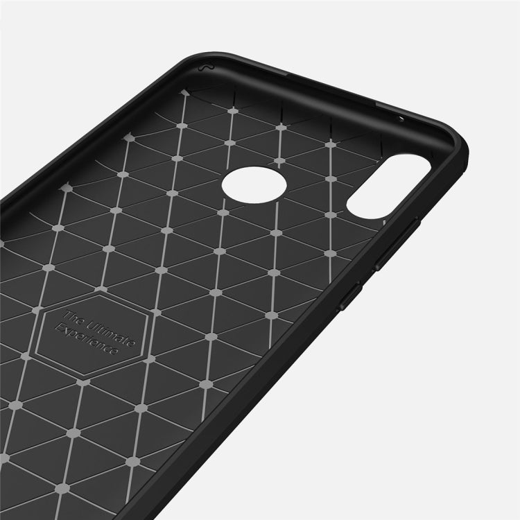 Brushed Texture Carbon Fiber Shockproof TPU Case for Huawei Y9 (2019)