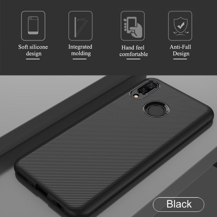 lenuo Leshen Series Stripe Texture TPU Case for Huawei Nova 3i(Black)