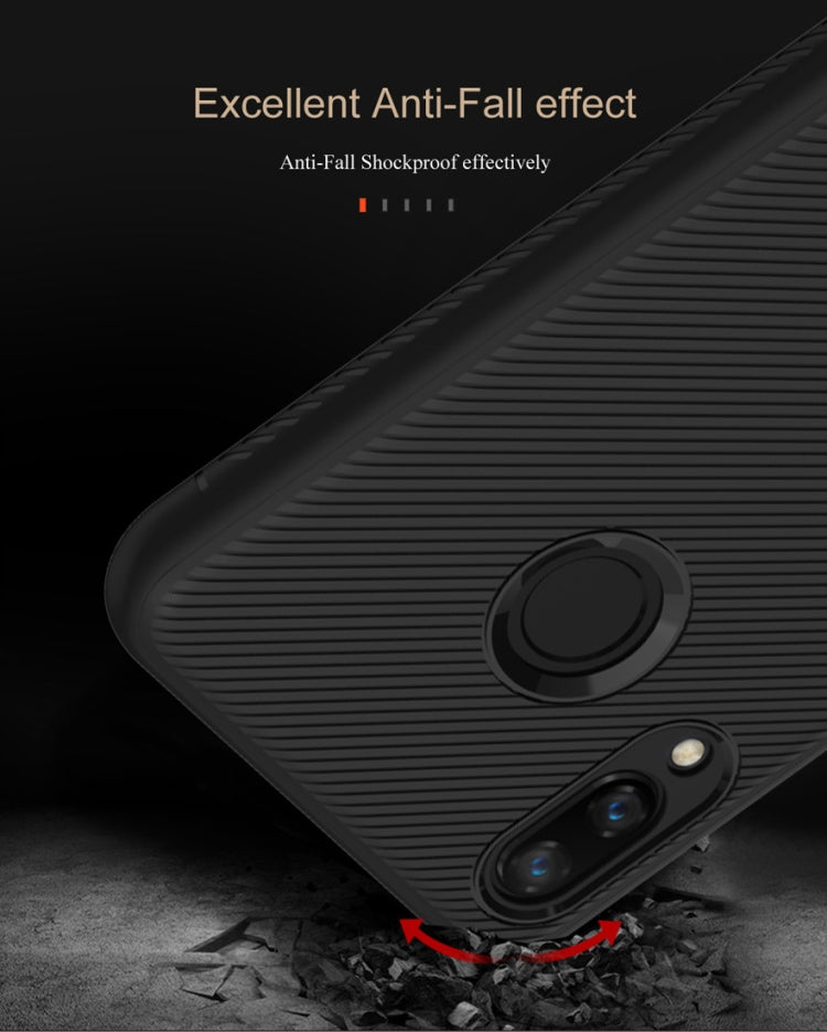 lenuo Leshen Series Stripe Texture TPU Case for Huawei Nova 3i(Black)