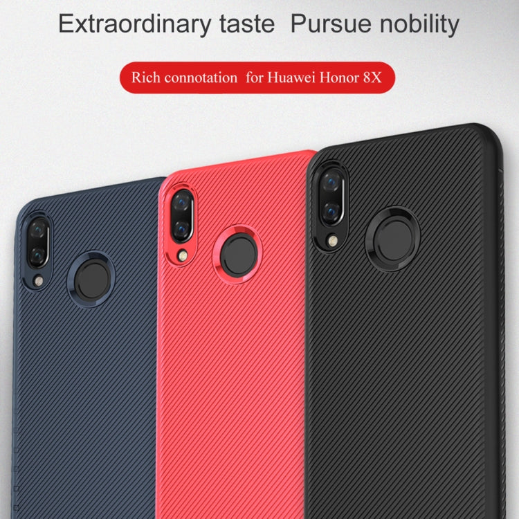 lenuo Leshen Series Stripe Texture TPU Case for Huawei Honor 8X(Blue)