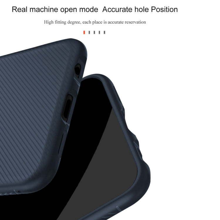 lenuo Leshen Series Stripe Texture TPU Case for Huawei Honor 8X(Blue)