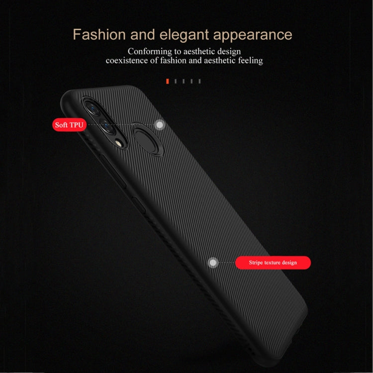 lenuo Leshen Series Stripe Texture TPU Case for Huawei Honor 8X(Blue)