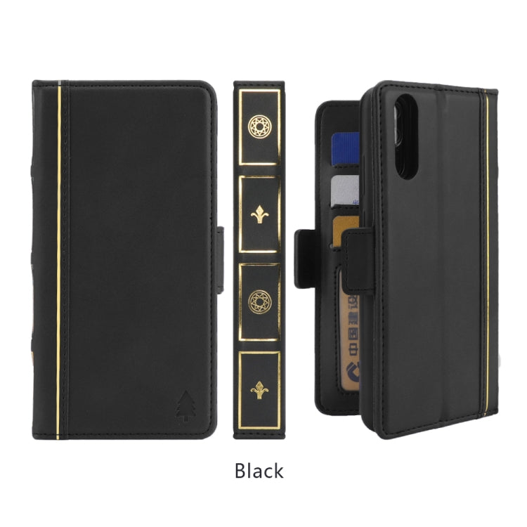 Bible Style Business Horizontal Flip Leather Case for Huawei P20, with Card Slots & Photo Frame & Holder & Wallet