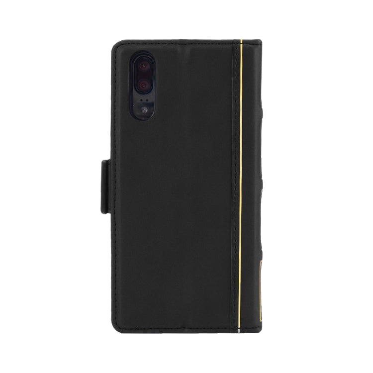 Bible Style Business Horizontal Flip Leather Case for Huawei P20, with Card Slots & Photo Frame & Holder & Wallet