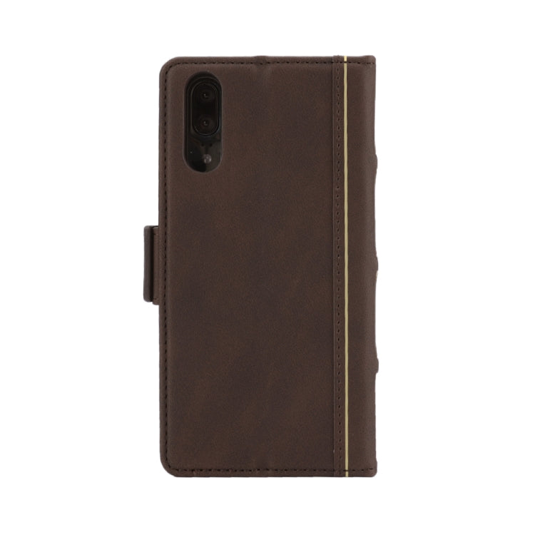 Bible Style Business Horizontal Flip Leather Case for Huawei P20, with Card Slots & Photo Frame & Holder & Wallet