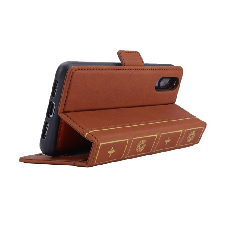 Bible Style Business Horizontal Flip Leather Case for Huawei P20, with Card Slots & Photo Frame & Holder & Wallet