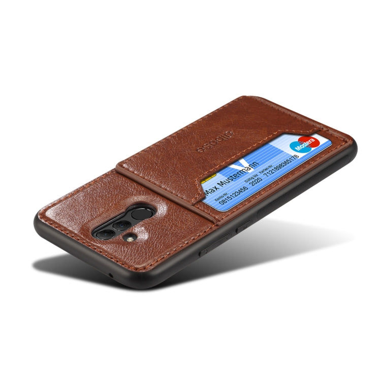 Dibase TPU + PC + PU Crazy Horse Texture Protective Case for Huawei Mate 20 Lite / Maimang 7, with Holder & Card Slots