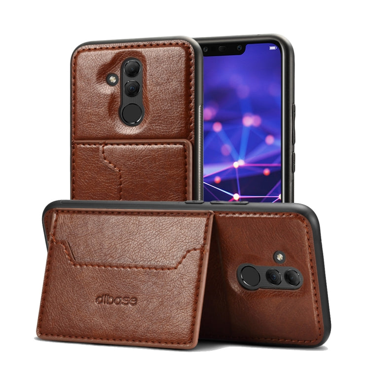 Dibase TPU + PC + PU Crazy Horse Texture Protective Case for Huawei Mate 20 Lite / Maimang 7, with Holder & Card Slots