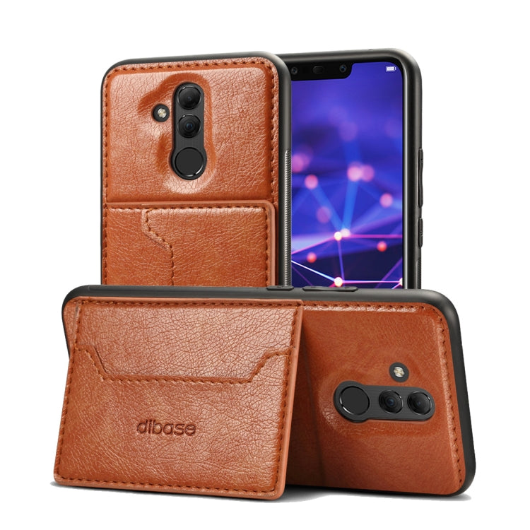 Dibase TPU + PC + PU Crazy Horse Texture Protective Case for Huawei Mate 20 Lite / Maimang 7, with Holder & Card Slots