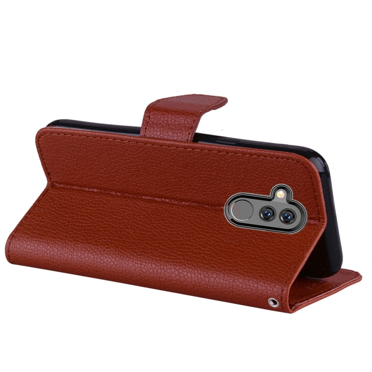 Litchi Texture Horizontal Flip Leather Case for Huawei Mate 20 Lite , with Holder & Card Slots & Wallet & Lanyard